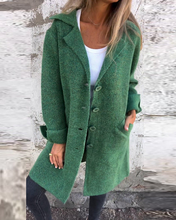 Casual Lapel Wool Single Breasted Long Coat(BUY 2 FREE SHIPPING)