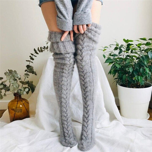 2024 Warm Over Knee Extra Long Knitted Socks