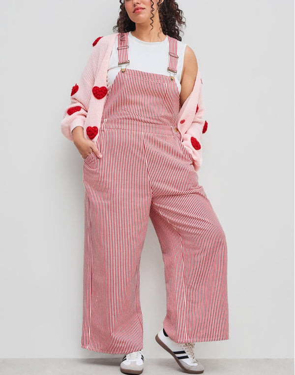 Women's Striped Wide Leg Overalls (Buy 2 Free Shipping)