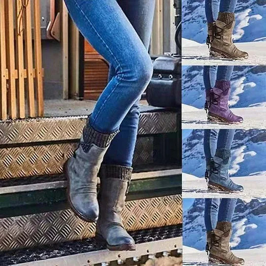 Women's Winter Warm Back Lace Up Snow Boots