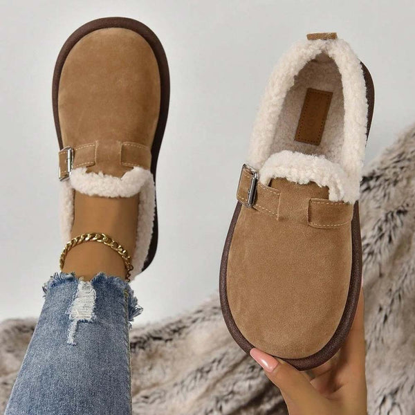 Women's Plush Round Toe Slip-on Flats