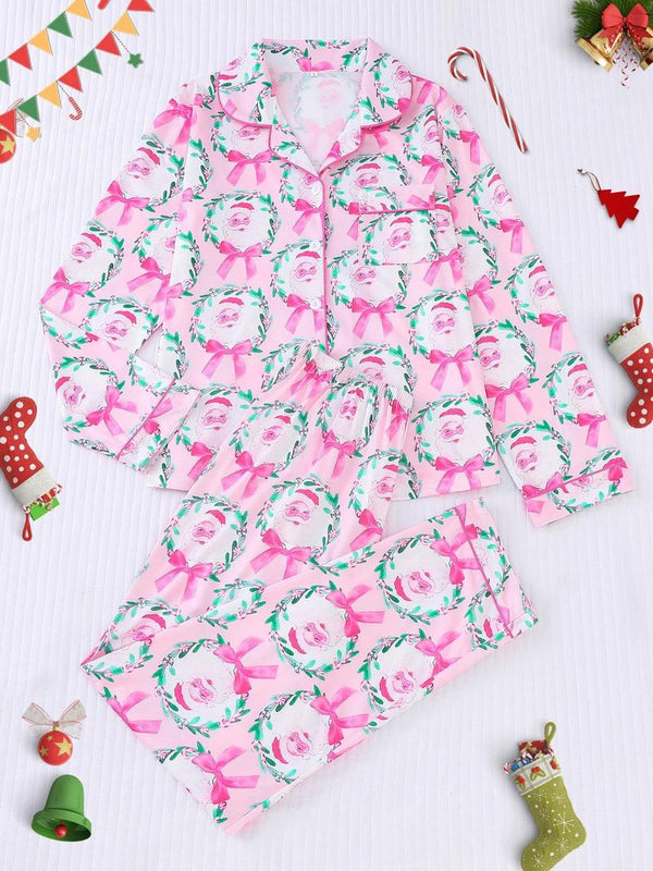 Women's Christmas Cartoon Print Pajamas Set (Buy 2 Free Shipping)