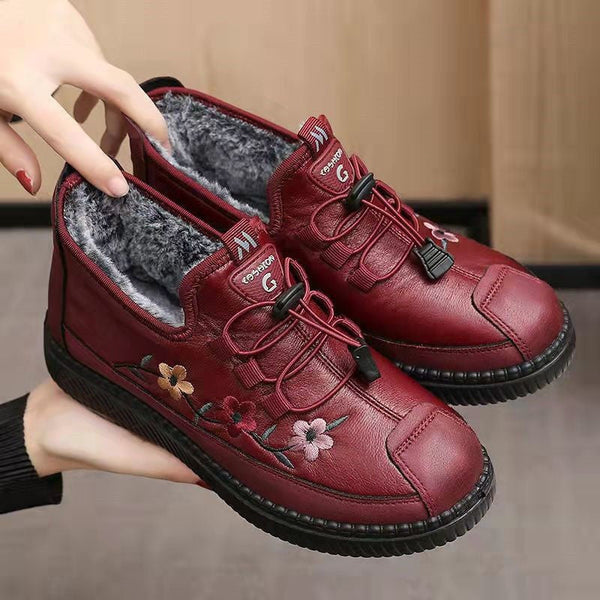 Beauty's thickened warm non-slip waterproof cotton shoes