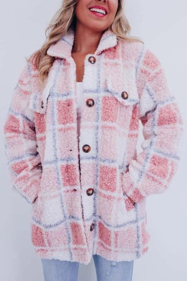 Women's Teddy Plaid Wool Jacket£¨Buy 2 Free Shipping£©